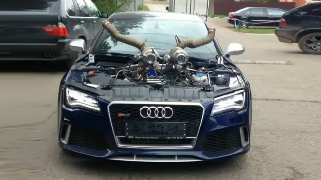 Rusové upravili Audi RS7 na více jak 1 200 koní. Jako ďábel jede i vypadá