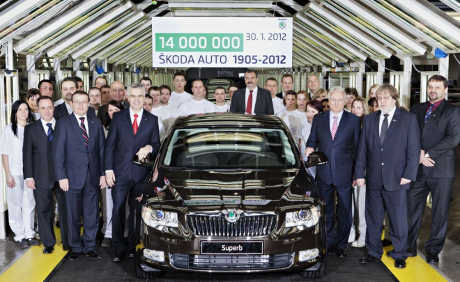 Škoda vyrobila už 14 milionů automobilů