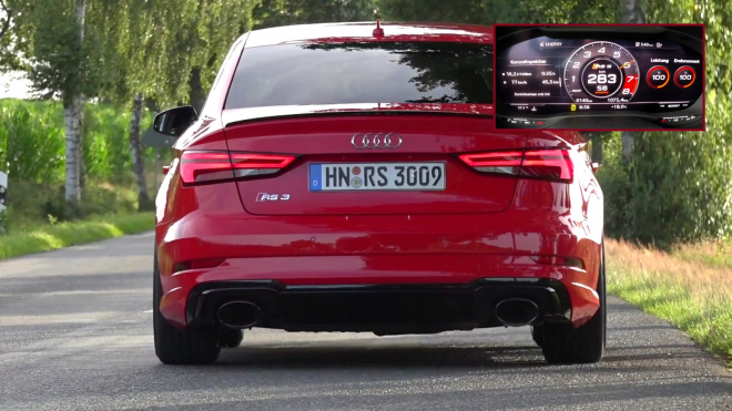 Audi RS3 Sedan předvedlo akceleraci i zvuk, obojím posílá do kolen (video)
