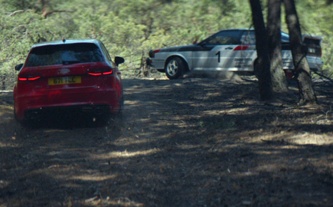 Nové Audi RS3 Sportback potkalo původní Quattro S1, rozdaly si to v lesích (videa)