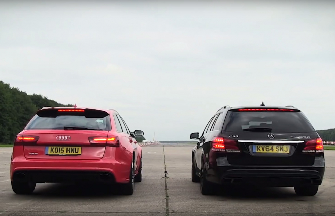 Audi RS6 Avant vs. Mercedes E 63 AMG S ve sprintu Top Gearu: které superkombi umí víc? (video)