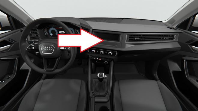 Takto vypadá nové Audi A1 v úplném základu. Podívejte se, co má místo rádia