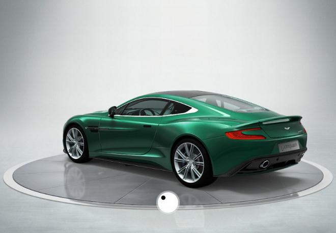 Čas na zelenou: Aston Martin Vanquish 2012 má svůj online konfigurátor