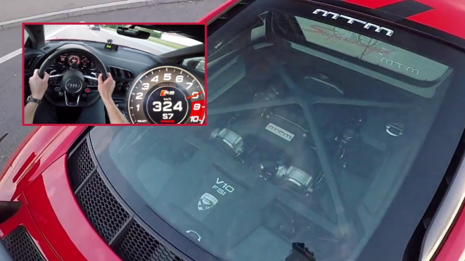 Takhle zrychluje nové Audi R8 V10 s 802 koňmi, i na 300 km/h je jako nic (video)