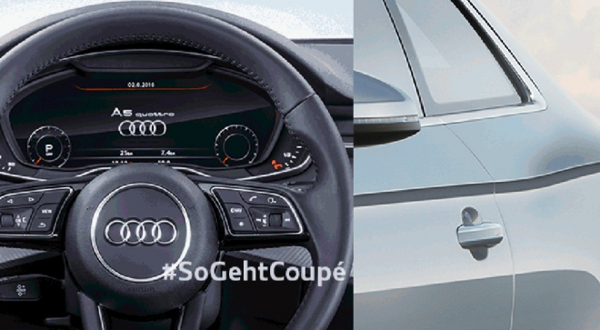 Nové Audi A5 se začíná odhalovat. Ukázalo přístrojovku, bok i motor V6 TDI