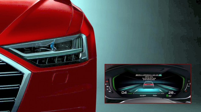 Nové Audi A8 ukázalo ještě víc. Podívejte na příď, přístrojovku i části interiéru
