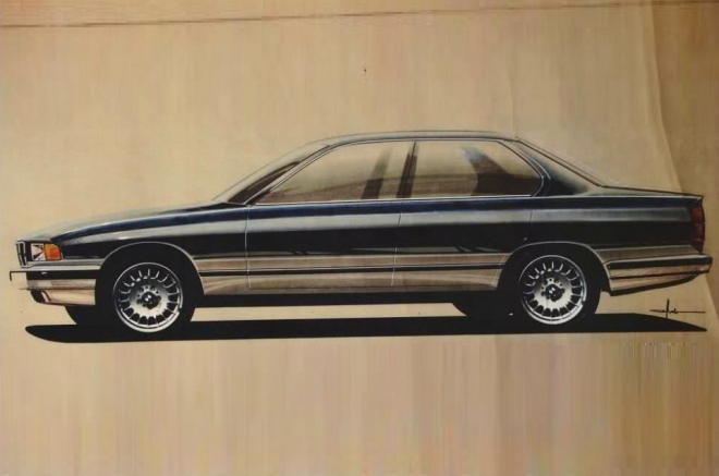 BMW 5 E34 mohlo vypadat jako Gran Coupe a řada 8 už 80tých letech