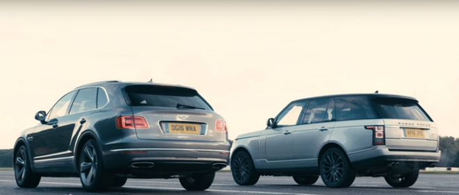 Sprint Bentley Bentayga a Range Roveru SVA vyjeví až překvapivou nadvládu (video)