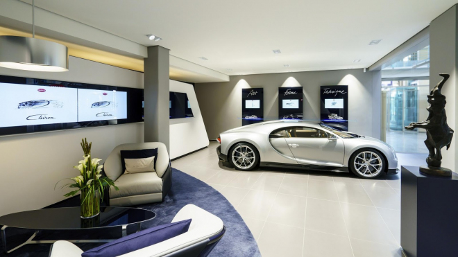 Bugatti má nové dealerství v místě, kde Chiron prodává jako o závod. Je blízko ČR