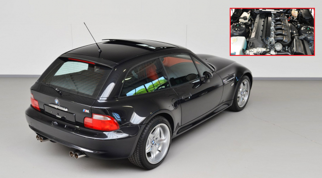 K mání je nové BMW Z3 M Coupe. Majitel ho měl 17 let v obýváku