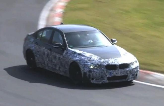 BMW M3 F80 2013: chystaná nová M3 na zatím nejlepších záběrech z Nordschleife (video)
