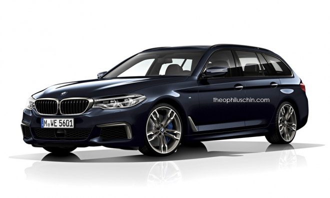 Nové BMW 5 se ukázalo osmi videích, chystaná M5 a kombi na ilustracích