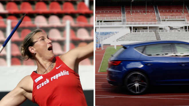 Barbora Špotáková změřila síly s autem. Háže oštěp rychleji, než 300 koní jede?