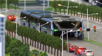 Číňský „obkročný autobus” přejede zácpy, doslova. Oproti metru je za pakatel