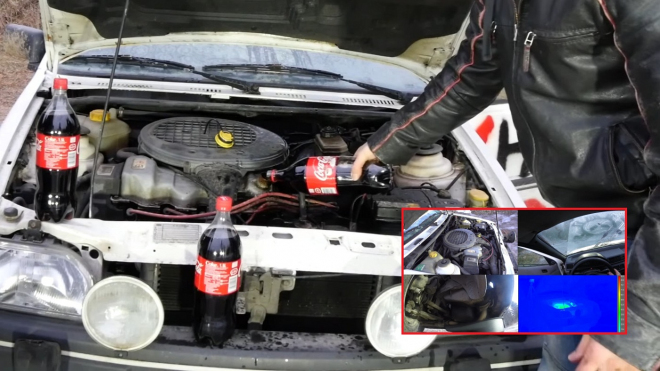 Co se stane, když místo oleje zkusíte motor auta mazat Coca-Colou? (video)
