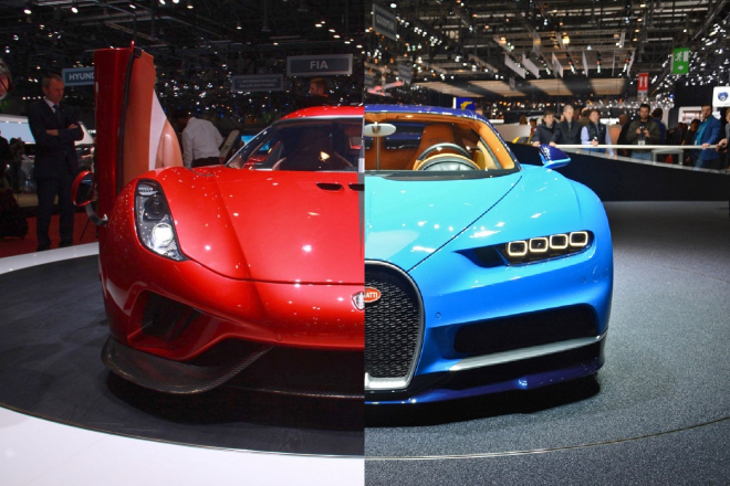 Bugatti Chiron vs. Koenigsegg Regera: která z hvězd Ženevy nabízí více?