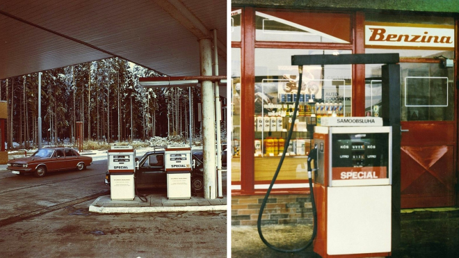 České benzinky jsou dnes světová špička. Tady je 100 let jejich historie na fotkách
