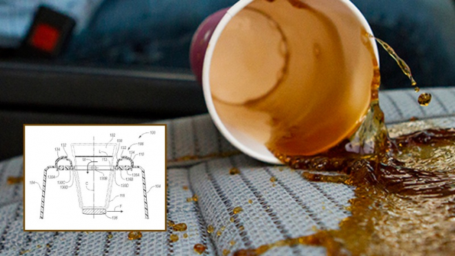 Ford si patentoval držák nápojů, z něhož se vám už nikdy nic nevylije. Proč až teď?