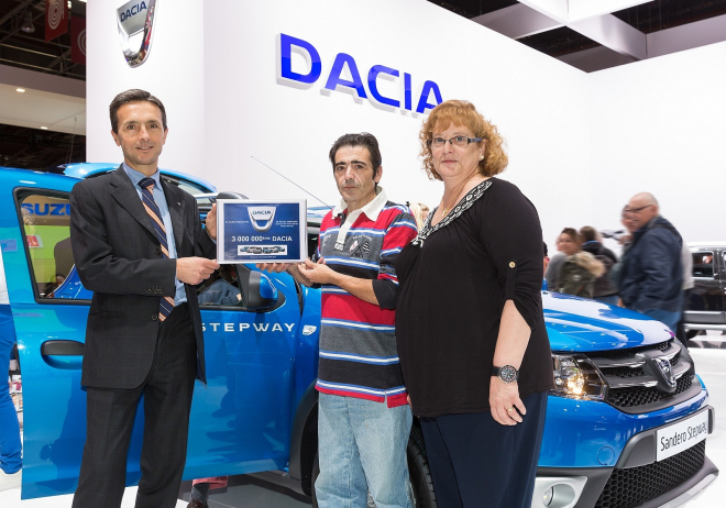 Dacia prodala již 3 miliony aut, jubilejním kusem je Sandero Stepway