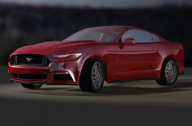Nový Ford Mustang 2015 poodhalil své agresivnější vzezření v 3D-ilustraci (video)