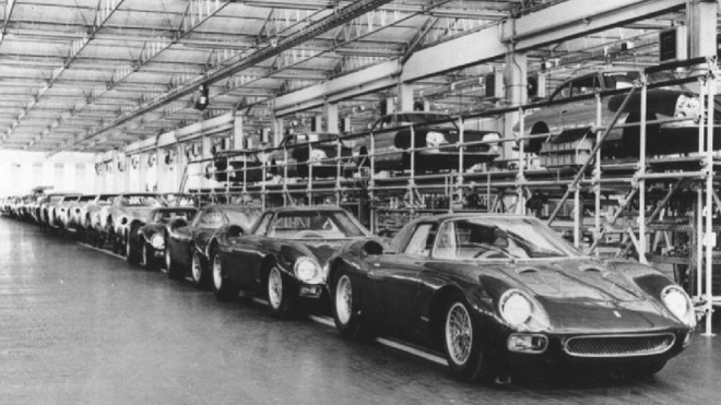 Takhle to vypadalo v továrně Ferrari v době, kdy dnešní klenoty byly nové