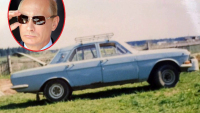 K mání je soukromé auto Vladimira Putina z dob, kdy dělal pro KGB. Koupil ho za diety