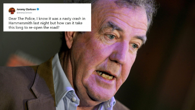Jeremy Clarkson si na Twitteru otevřel ústa na policii, se zlou se potázal