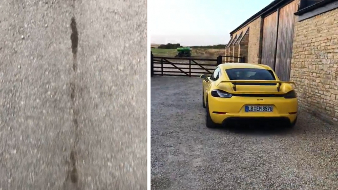 Porsche nezvládlo test Jeremyho Clarksona, kapaliny z něj tekly i po odtahu na farmu