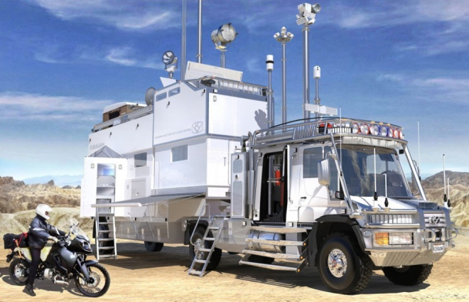 Kira Van: offroadový obytný kamion nabídne pohon 6x6 i satelitní telefon