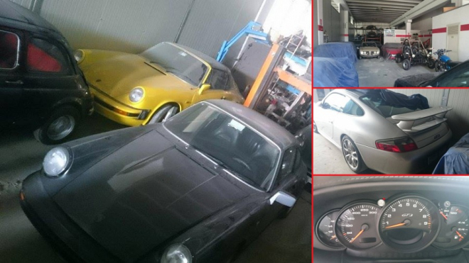 Toto je celá zapomenutá sbírka aut 90letého doktora, je plná Porsche