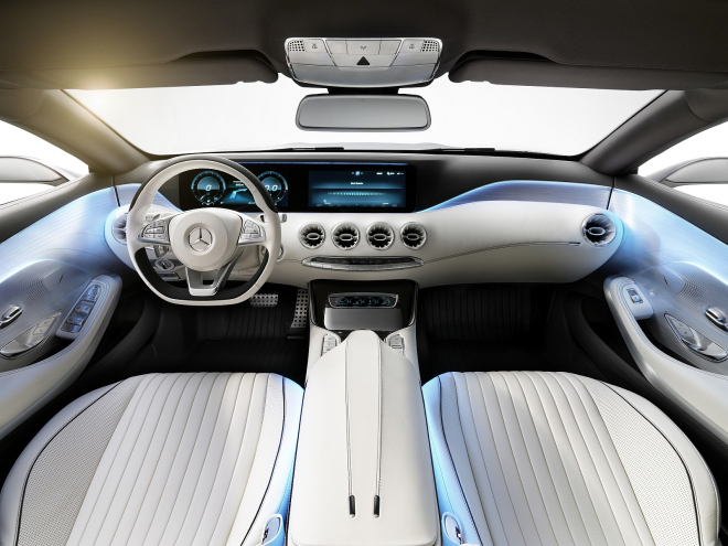 Mercedes S 2018: interiér nové třídy S nabídne jednolitá sedadla či ovládání gesty