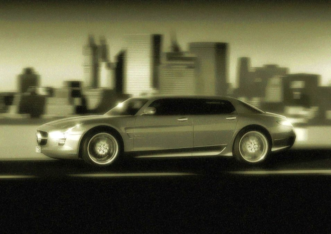 Mercedes SLS AMG sedan: čtyřdvéřová verze není utopií, unikly patentové snímky