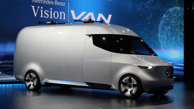 Mercedes Vision Van: elektrická dodávka šetří čas, balíky doručí drony