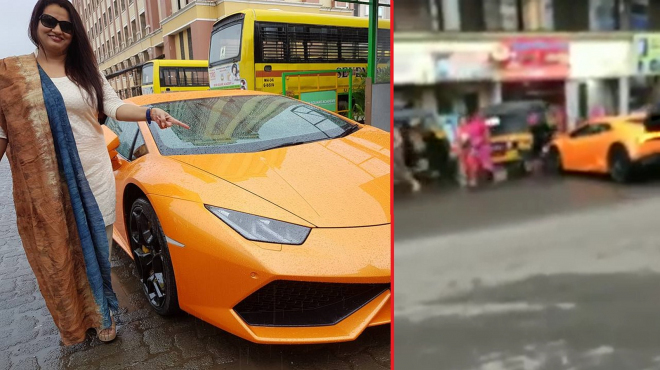Manželka politika dostala k narozeninám Lamborghini, hned ho nabourala (video)