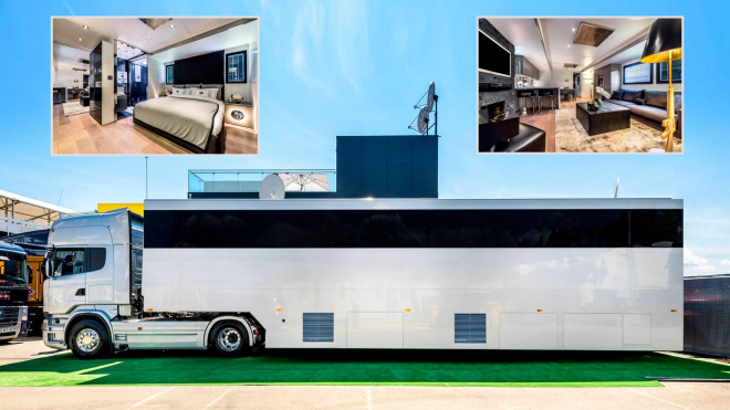 Nahlédněte do pojízdného domu ex-mistra světa F1, je až neuvěřitelně luxusní