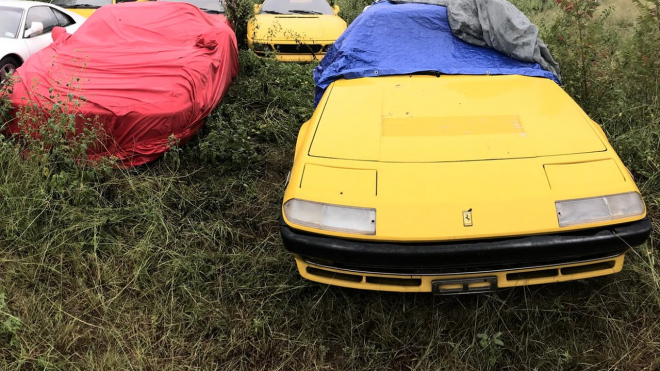 Majitel nechal dekádu hnít 11 klasických Ferrari na poli, zachránila je až jeho smrt