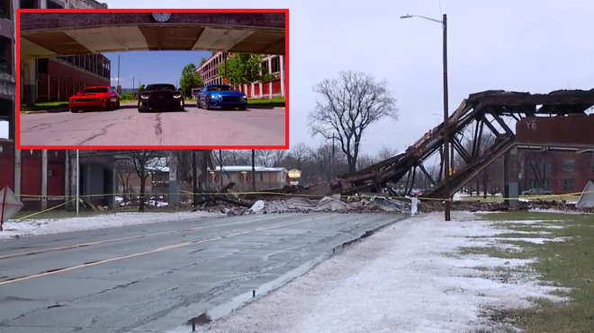 Slavný detroitský most se zřítil na silnici, nedávno se pod ním proháněli Clarkson a spol.