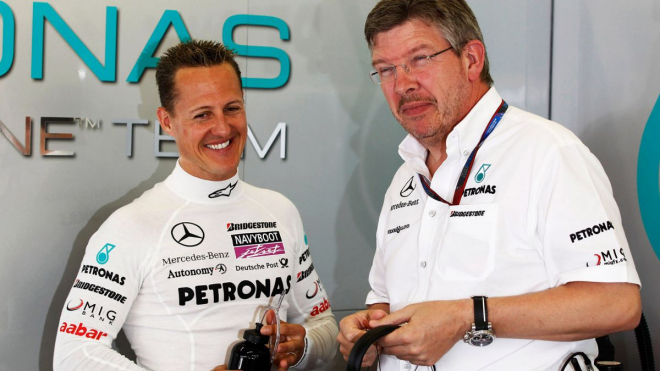 Schumacher vykazuje „povzbudivé znaky rekonvalescence”, říká Ross Brawn