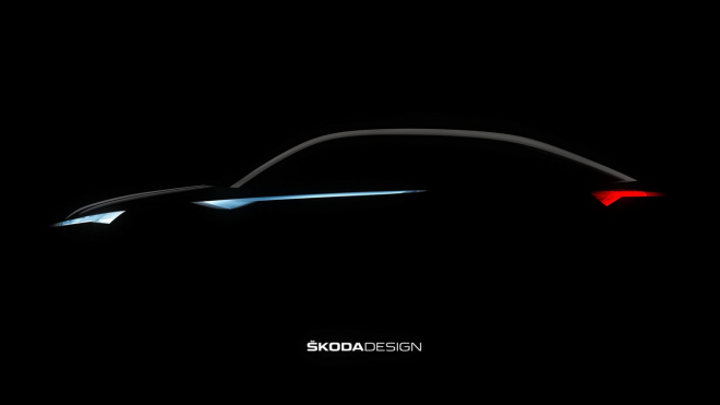 Škoda Kodiaq Coupe na první oficiální ilustraci, jako Vision E pojede na elektřinu