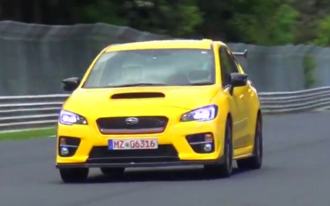 Copak Subaru vyvádí se žlutým WRX STi s křídlem na Nordschleife? (video)