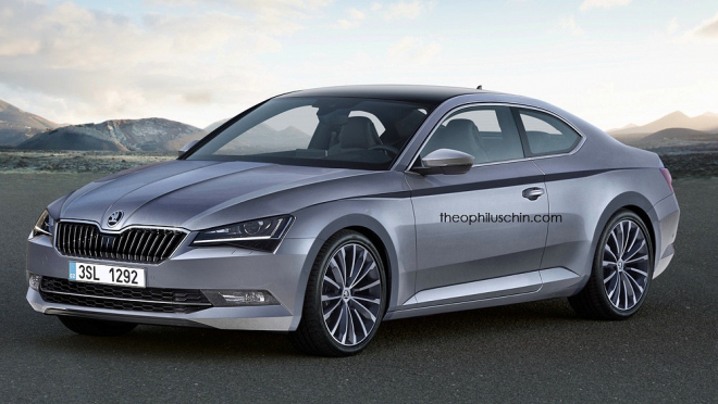 Nová Škoda Tudor: co byste řekli na další velké kupé Škody? (ilustrace)