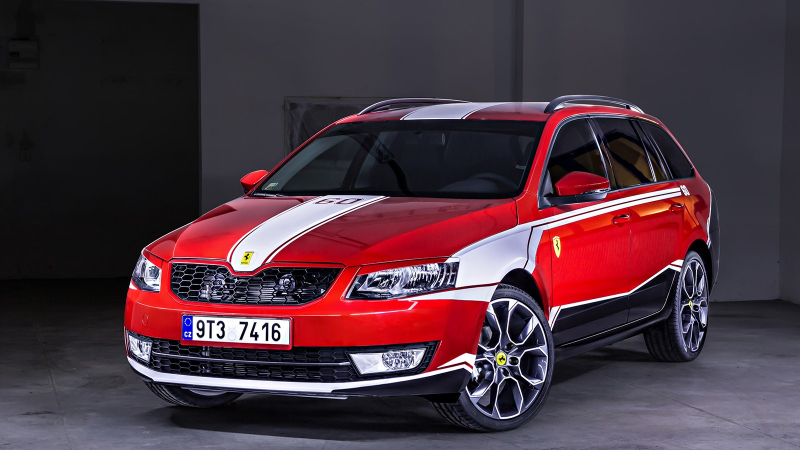 Škoda Octavia Combi Ferrari: Neprehliadnuteľný lapač pohľadov za zlomok ceny!