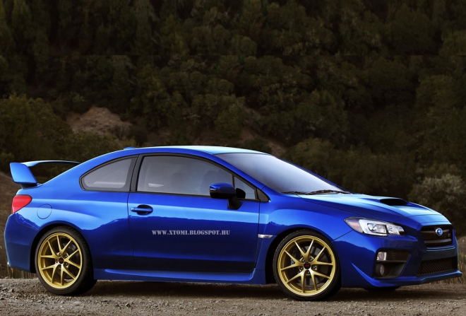 Subaru WRX STI Coupe 2015: zřejmě nevznikne, ale dívá se na něj hezky (ilustrace)