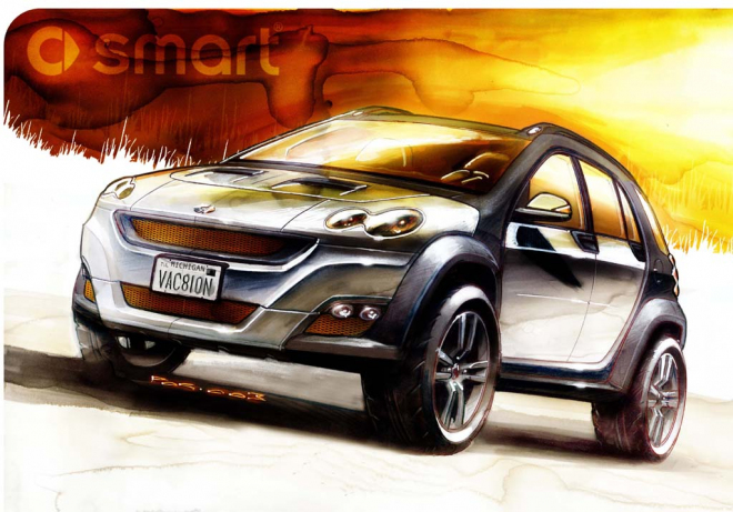 SUV Smart ForMore dorazí do roku 2016, vsadí na menší základ než původní studie