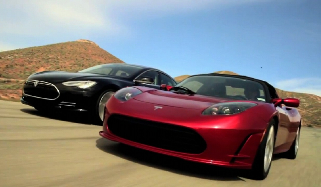 Tesla Roadster a Tesla Model S: naposledy spolu (video)