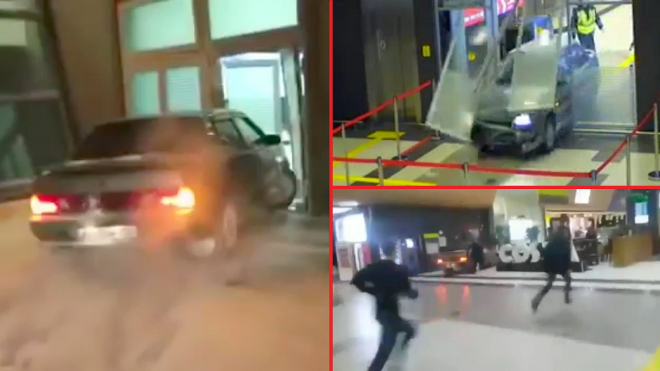 Ex-policista ujíždějící kolegům přes letištní terminál je příliš i na Rusko (videa)