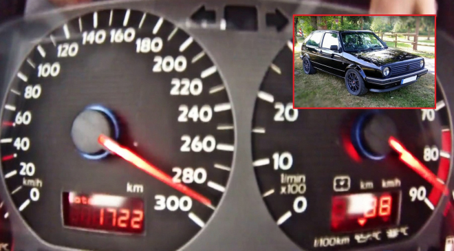 Silniční VW Golf II s 1 233 koňmi předvedl zrychlení na 290 km/h, bere dech (video)