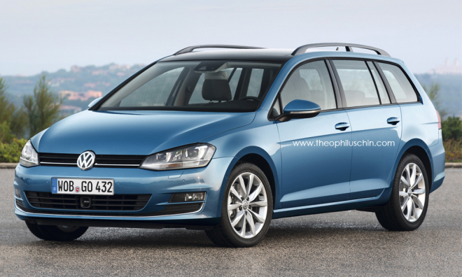 Volkswagen Golf VII Variant 2013: nový kombík na věrohodných ilustracích