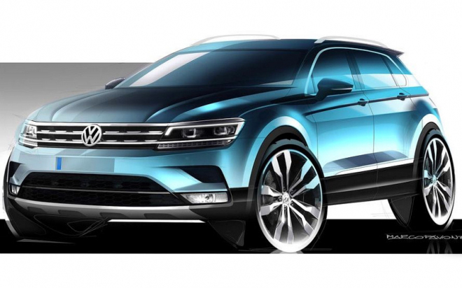 Nový VW Tiguan: první oficiální obrázky potvrzují očekávané i tušené