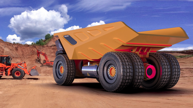 Obří náklaďák Volvo s motorem Boeingu ukazuje, že i důlní monstra mohou být šik